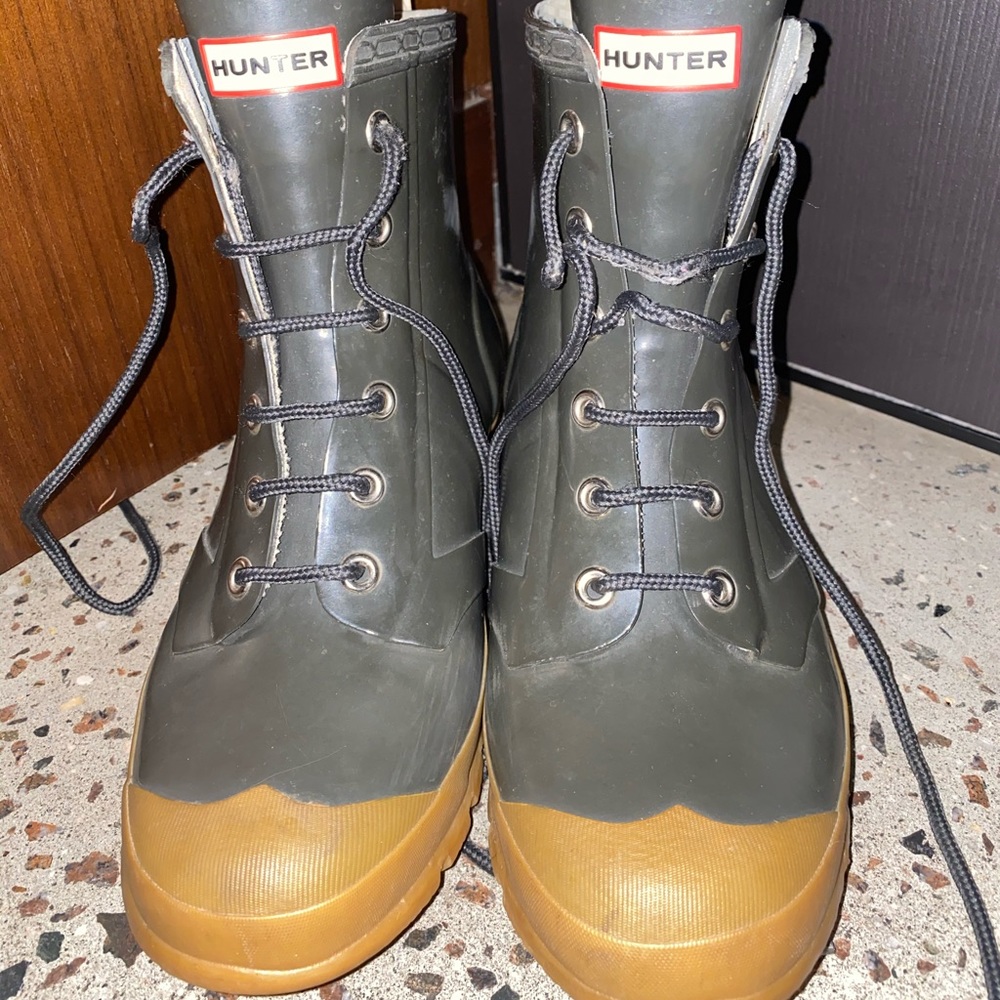 Hunter rain boots lace up ankle